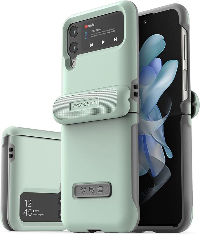 VRS Design Terra Guard Modern (Hinge Protection) Samsung Galaxy Z Flip 4 Case Cover - Mint